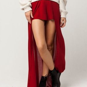 IVY & MAIN Solid walkthrough maxi skirt